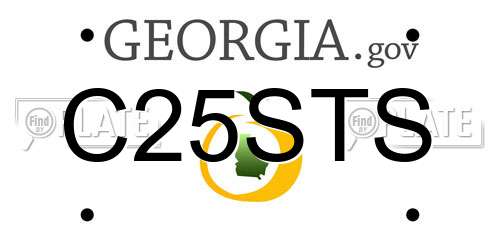 C25STS Georgia License Plate