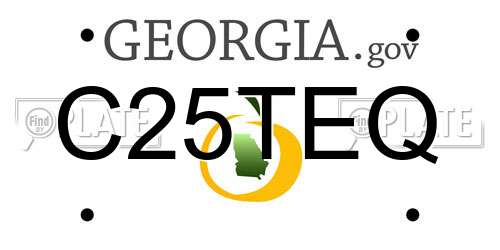 C25TEQ Georgia License Plate