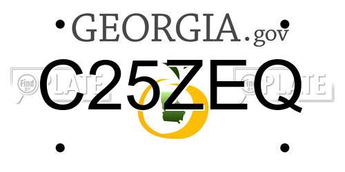 C25ZEQ Georgia License Plate