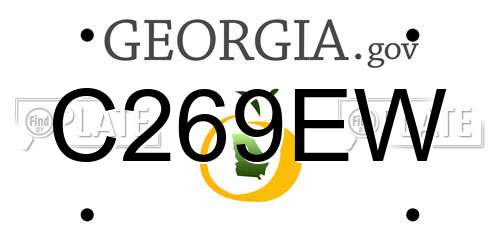C269EW Georgia License Plate
