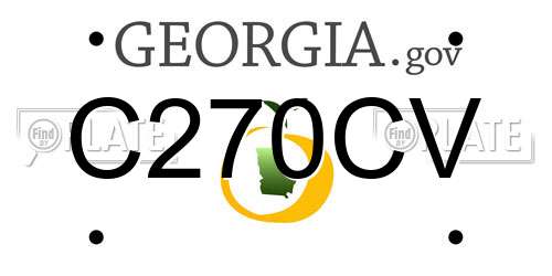 C270CV Georgia License Plate