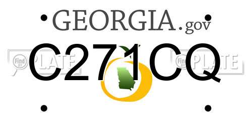 C271CQ Georgia License Plate