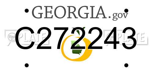 C272243 Georgia License Plate