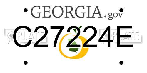 C27224E Georgia License Plate