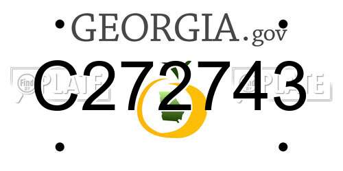 C272743 Georgia License Plate