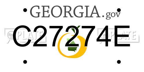 C27274E Georgia License Plate