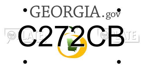 C272CB Georgia License Plate