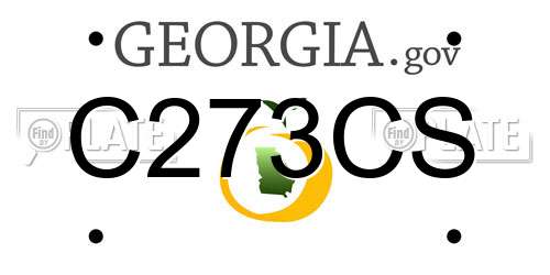 C273CS Georgia License Plate