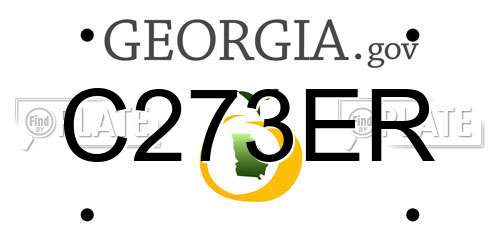 C273ER Georgia License Plate