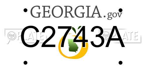C2743A Georgia License Plate