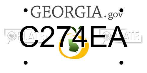 C274EA Georgia License Plate