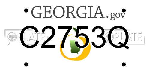 C2753Q Georgia License Plate
