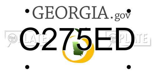 C275ED Georgia License Plate