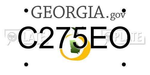 C275EO Georgia License Plate