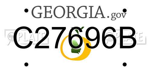 C27696B Georgia License Plate
