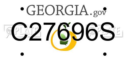 C27696S Georgia License Plate