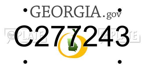 C277243 Georgia License Plate