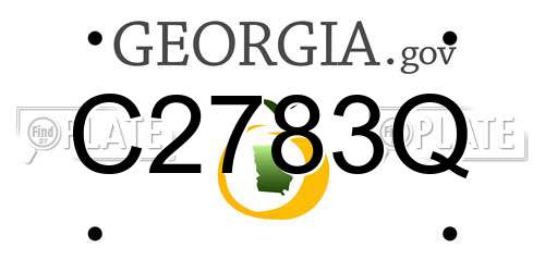 C2783Q Georgia License Plate