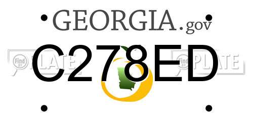 C278ED Georgia License Plate