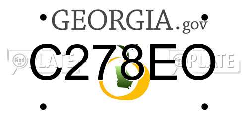 C278EO Georgia License Plate