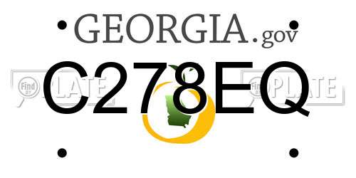 C278EQ Georgia License Plate