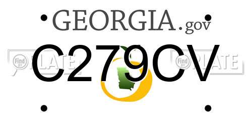 C279CV Georgia License Plate