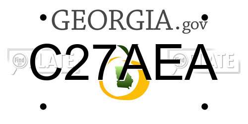 C27AEA Georgia License Plate