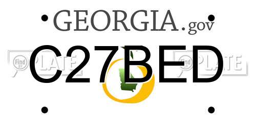 C27BED Georgia License Plate