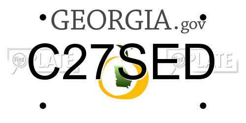 C27SED Georgia License Plate