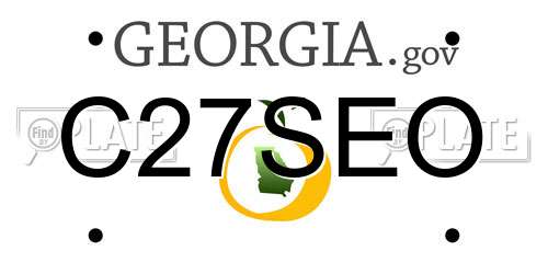 C27SEO Georgia License Plate