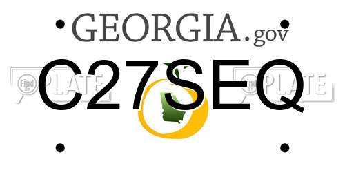 C27SEQ Georgia License Plate