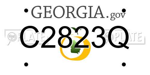 C2823Q Georgia License Plate