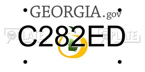 C282ED Georgia License Plate
