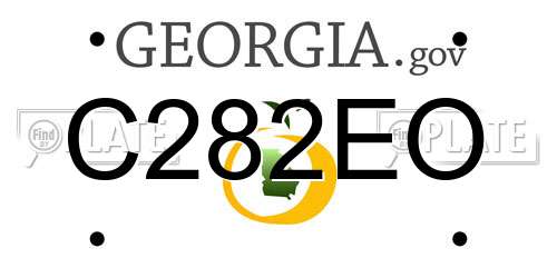 C282EO Georgia License Plate