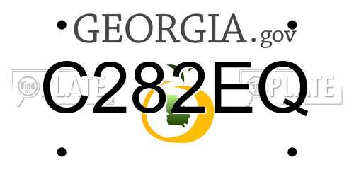 C282EQ Georgia License Plate
