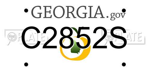 C2852S Georgia License Plate