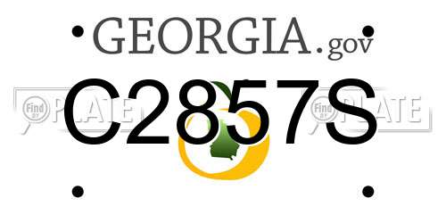 C2857S Georgia License Plate