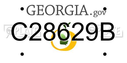 C28629B Georgia License Plate