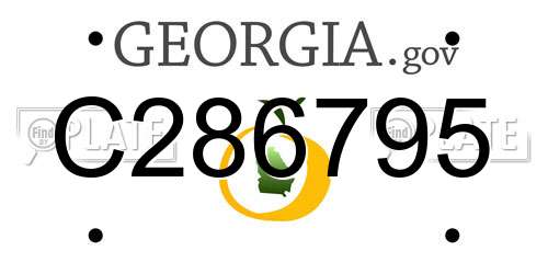 C286795 Georgia License Plate