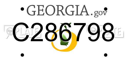 C286798 Georgia License Plate