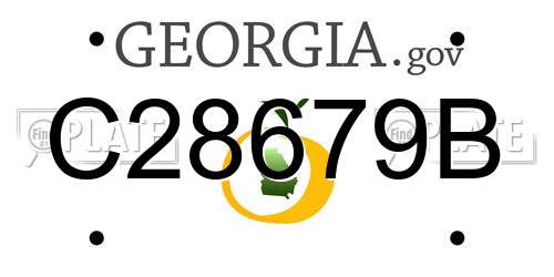 C28679B Georgia License Plate
