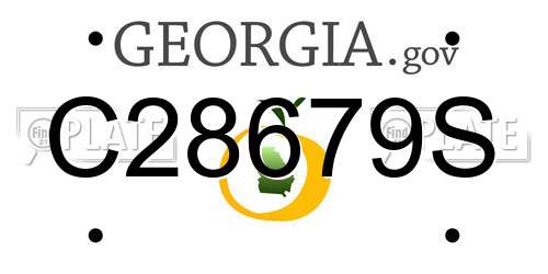 C28679S Georgia License Plate