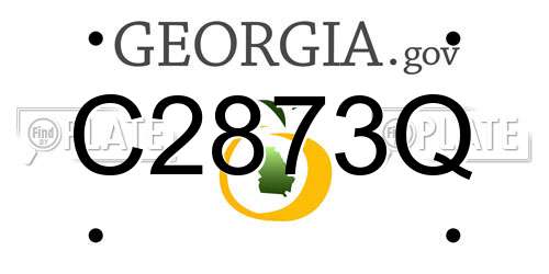 C2873Q Georgia License Plate