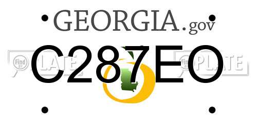C287EO Georgia License Plate