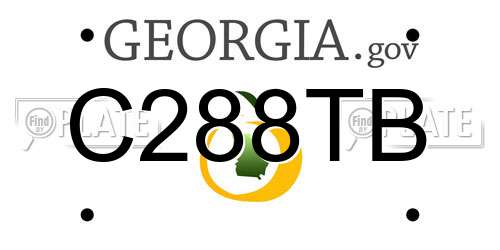 C288TB Georgia License Plate
