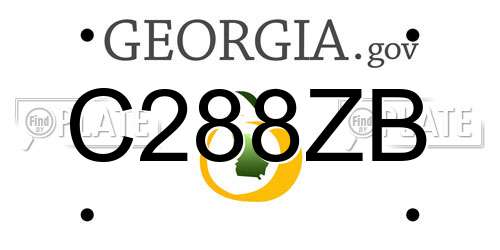 C288ZB Georgia License Plate