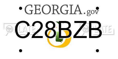 C28BZB Georgia License Plate