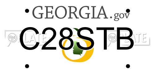 C28STB Georgia License Plate