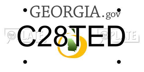 C28TED Georgia License Plate