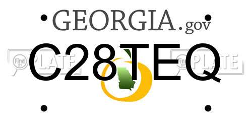 C28TEQ Georgia License Plate